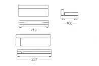 Rufus - 3 Sitzer-Sofa
