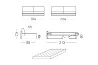 Shorter - 3-Sitzer Schlafsofa
