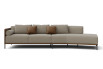 Modulares Sofa Marsalis mit festem sechseckigen Endelement