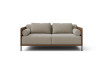 Zweifarbiges Sofa mit Rollenkissen Marsalis