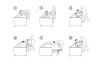 Aufklappen und Einklappen von Andersen Schlafsofa