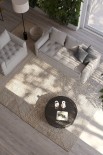 Kleines Schlafsofa mit gesteppter Sitzfläche und passendem Sessel
