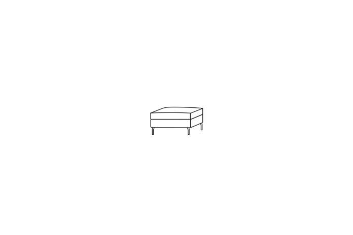 Pouf carré ou rectangulaire sur pied Dave
