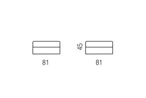 Ellington - pouf, dimensions