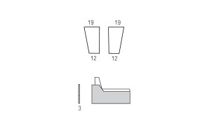 Shorter - accoudoirs, dimensions