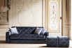 Canapé Douglas assorti au pouf homonyme: parfait pour un salon haut de gamme