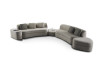 Canapé d'angle: accoudoir, canapés droits, plateforme, pouf, coussins déco