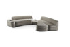 Canapé lit d'angle avec accoudoir, plateforme et pouf-méridienne