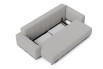 Canapé convertible sans matelas Haden, détail du compartiment range-oreillers