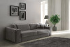 Ellington - canapé modulable en tissu gris effet velours