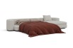 Canapé convertible en L avec matelas ouvert