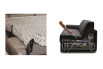 Options: couvre sommier marqué et roulettes escamotables