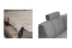 Accessoires: couvre sommier en toile coton/polyester marqué Milano Bedding et appui-tête (à acheter dans la fiche produit dédiée)