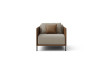 Fauteuil bicolore avec coussin en plume décoratif Marsalis
