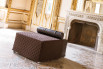 Oscar, pouf convertible en lit double, disponible en tissu, cuir ou simili
