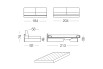 Prince - module 3 places convertible pour canapé, dimensions