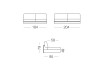 Shorter - module 3 places pour canapé, dimensions