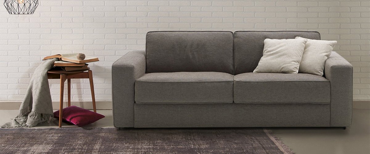 Modular sofa bed with feather filling and completely removable covers Prince