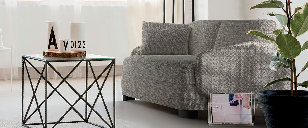 Canapé lit modulable de style vintage Vivien