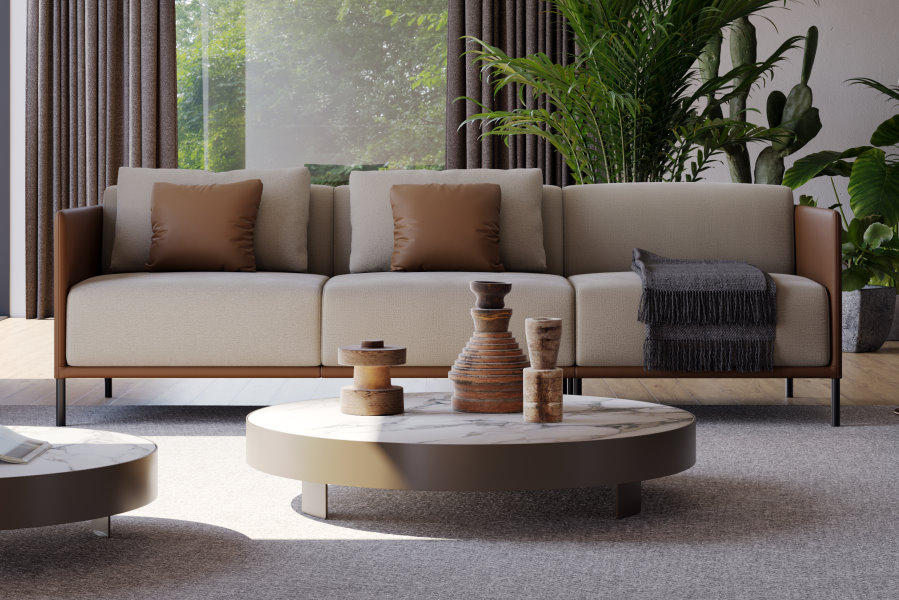 Two-tone sectional sofa bed Marsalis